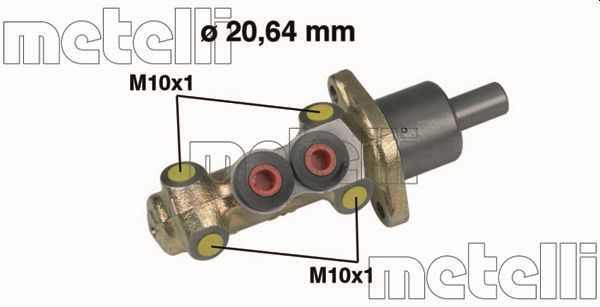 Metelli 050207 Циліндр гальмівний (головний) VW Golf/Polo 94-99 (d=20.64mm)