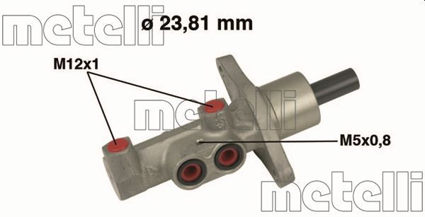 Metelli 050475 Циліндр гальмівний (головний) Ford C-Max/Focus II 03-12/Volvo C30/C70 II/S40/V50 04-1