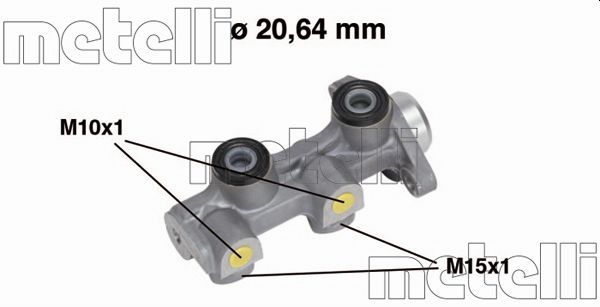 Metelli 050507 Циліндр гальмівний (головний) Daewoo Lanos/Sens 97-