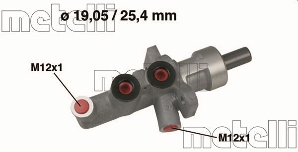 Metelli 050624 Циліндр гальмівний (головний) MB E-class (W210) 95-03 (d=19,05/25,4)