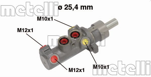 Metelli 050641 Циліндр гальмівний (головний) Ford Transit 00-06 (d=25.4mm)