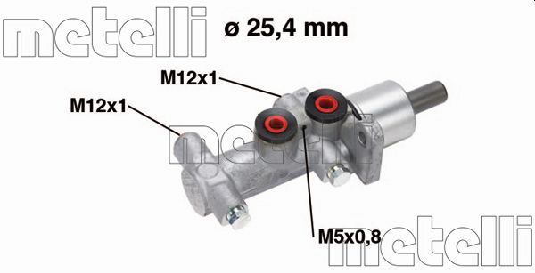 Metelli 050767 Циліндр гальмівний (головний) Renault Trafic II/Opel Vivaro A/Nissan Primastar 01- (-