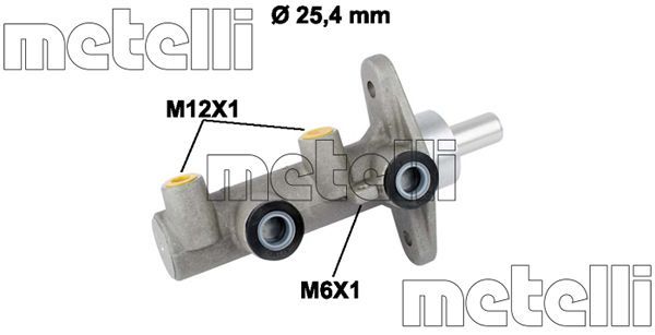 Metelli 050819 Циліндр гальмівний (головний) Hyundai Tucson 09-/Kia Sportage 2.0 CRDi 06- (d=25.4mm)