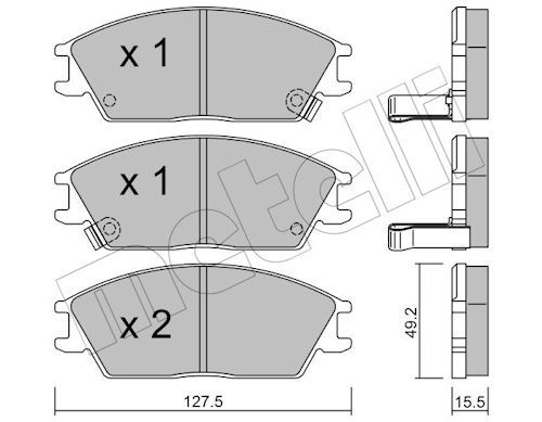 Metelli 2200811 Колодки гальмівні (передні) Hyundai Accent I/II 94-05/Getz 02-10/Elantra 90-00/Pony