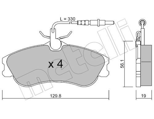 Metelli 2202170 Колодки гальмівні (передні) Citroen Berlingo 96-11/Xsara/Peugeot 306 93-05/Partner 9