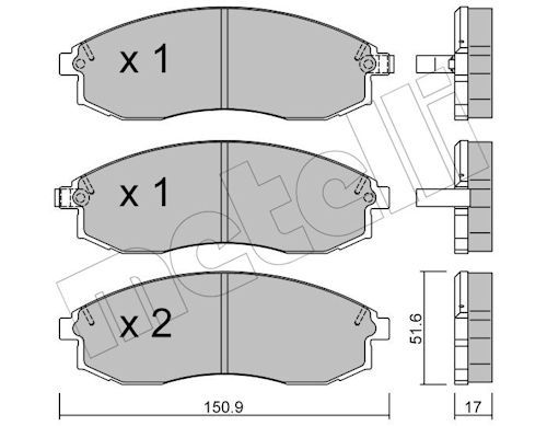 Metelli 2203060 Колодки гальмівні (передні) Nissan Maxima 94-00