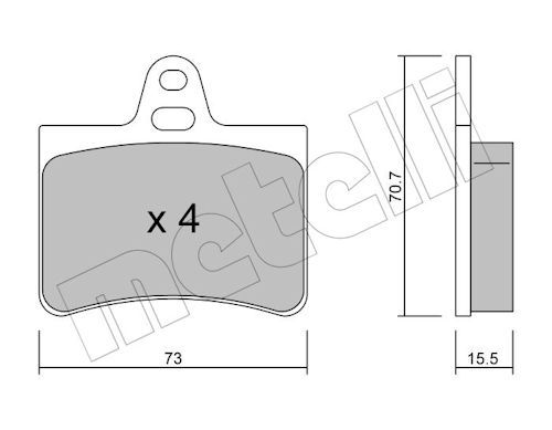 Metelli 2203330 Колодки гальмівні (задні) Citroen C5 01-