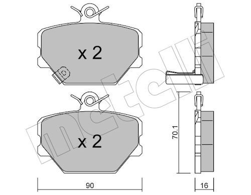 Metelli 2203410 Колодки гальмівні (передні) Smart Cabrio 00-04/City Coupe 98-04/Roadster 03-05/Fortw
