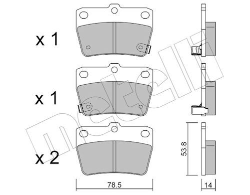 Metelli 2204310 Колодки гальмівні (задні) Toyota Rav4 II 00-05