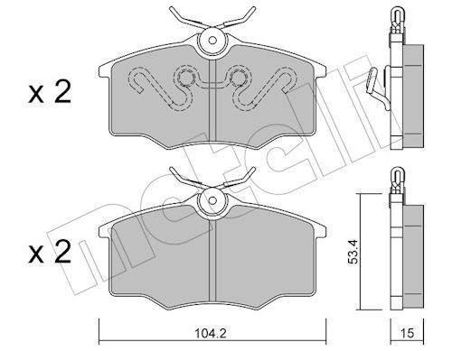 Metelli 2205370 Колодки гальмівні (передні) Opel Corsa B 99-00