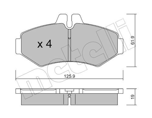 Metelli 2205720 Колодки гальмівні (задні) MB Sprinter 308-316 95-06/G-class (W461/W463) 97-/VW LT 28
