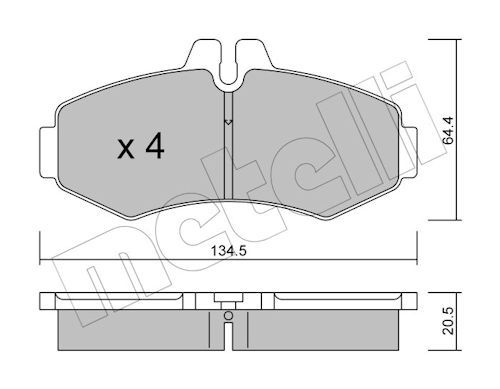 Metelli 2205730 Колодки гальмівні (передні) MB Vito (W638) 96-03