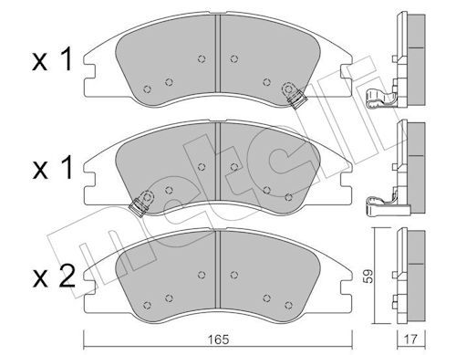 Metelli 2206300 Колодки гальмівні (передні) Kia Cerato 04-