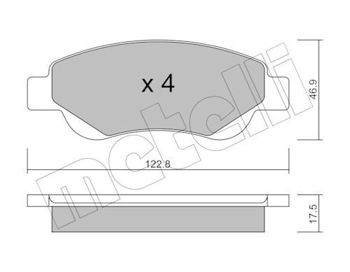 Metelli 2206370 Колодки гальмівні (передні) Citroen С1/Peugeot 107 05-/108 14-/Toyota Aygo 05-