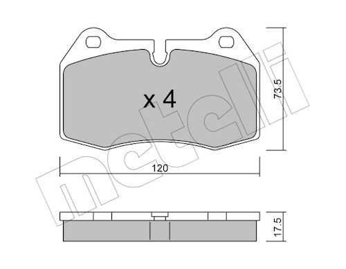 Metelli 2206450 Колодки гальмівні (передні) BMW 7 (E38) 94-01/8 (E31) 90-99