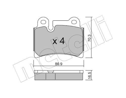 Metelli 2206600 Колодки гальмівні (задні) VW Touareg 02-10