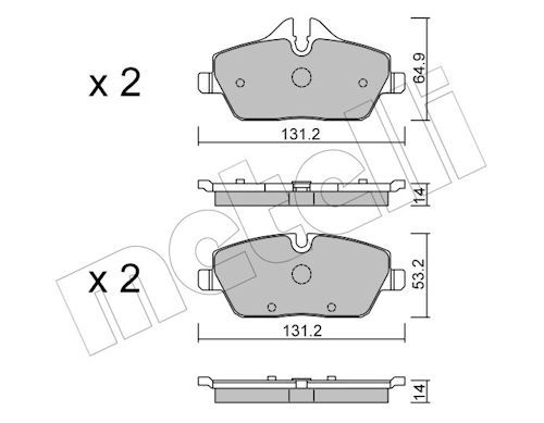 Metelli 2206642 Колодки гальмівні (передні) BMW i3 (I01) 13-