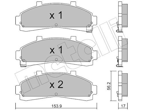 Metelli 2206830 Колодки гальмівні (передні) Ford Explorer/Ranger 3.0/4.0 90-98