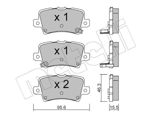 Metelli 2207290 Колодки гальмівні (задні) Honda Civic 1.4-2.2 05-
