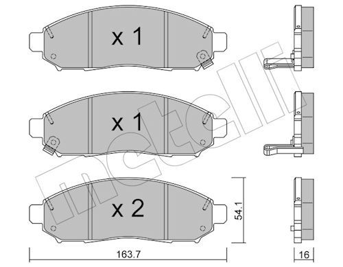 Metelli 2207431 Колодки гальмівні (передні) Nissan Leaf (ZE0)/NV200 10-