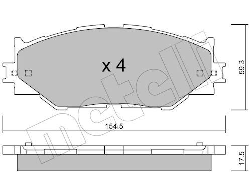 Metelli 2207600 Колодки гальмівні (передні) Lexus IS 05-