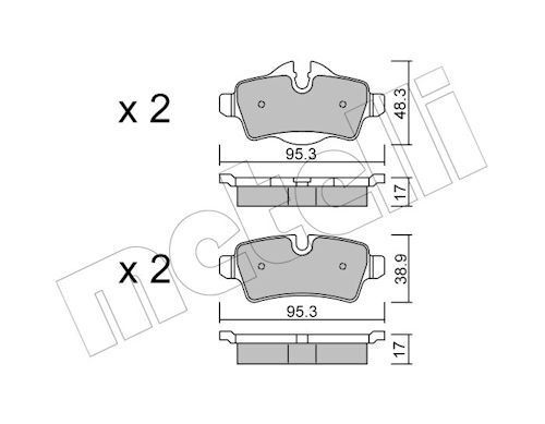 Metelli 2207690 Колодки гальмівні (задні) Mini (R56)/Roadster (R59)/Clubman (R55) 06-06