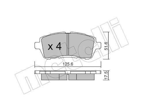 Metelli 2207932 Колодки гальмівні (передні) Ford Fiesta 08-