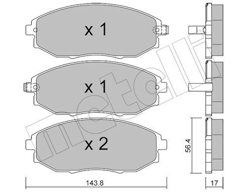 Metelli 2208450 Колодки гальмівні (передні) Chevrolet Epica 04-11