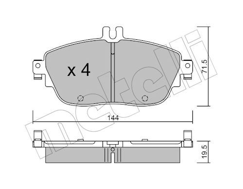 Metelli 2209650 Колодки гальмівні (передні) MB A-class (W176)/B-class (W242/W246)/GLA-class (X156) 1