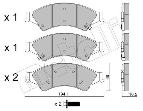 Metelli 2209710 Колодки гальмівні (передні) Ford Ranger 11-