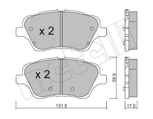 Metelli 2209760 Колодки гальмівні (передні) Ford Transit Courier/Tourneo Courier 14-/Fiesta VI 08-/B