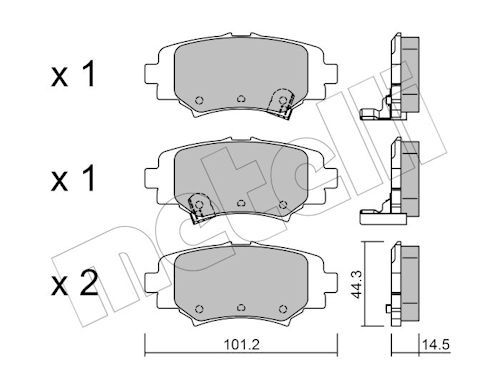 Metelli 2209930 Колодки гальмівні (задні) Mazda 3 III 13-