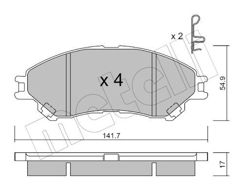 Metelli 2209960 Колодки гальмівні (передні) Suzuki SX4 S-Cross 13-/Vitara 15-