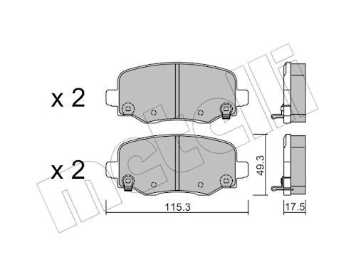 Metelli 2210020 Колодки гальмівні (задні) Jeep Cherokee 13-