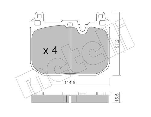 Metelli 2210154 Колодки гальмівні (передні) BMW 1 (F40)/2 (F44)/X2 (F39) 18-/Mini Cooper 13-