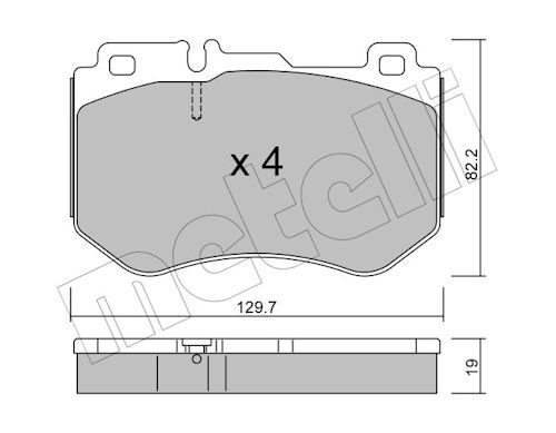 Metelli 2210180 Колодки гальмівні (передні) MB C-class (W205/S205/C205/A205) 13-