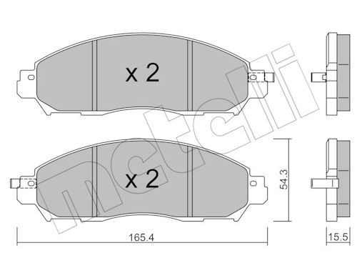 Metelli 2210811 Колодки гальмівні (передні) Nissan Leaf 17-