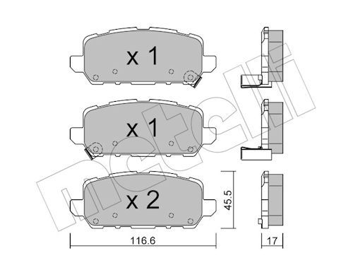 Metelli 2210840 Колодки гальмівні (задні) Honda HR-V 14-