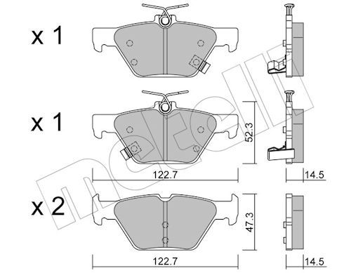 Metelli 2210870 Колодки гальмівні (задні) Subaru Impreza/Outback/Legacy 14-