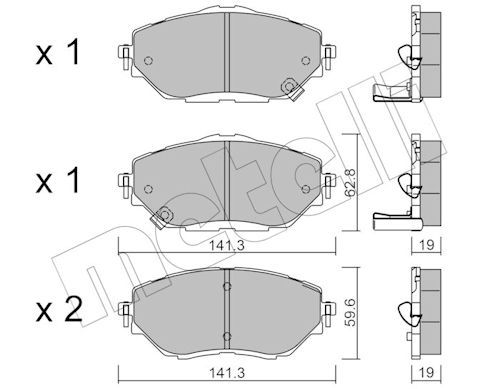 Metelli 2210880 Колодки гальмівні (передні) Toyota C-HR/Corolla 16-