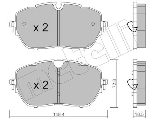 Metelli 2211050 Колодки гальмівні (передні) Peugeot 308 II 13-/508 II 18-