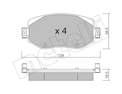 Metelli 2211100 Колодки гальмівні (передні) Renault Megane IV 15-