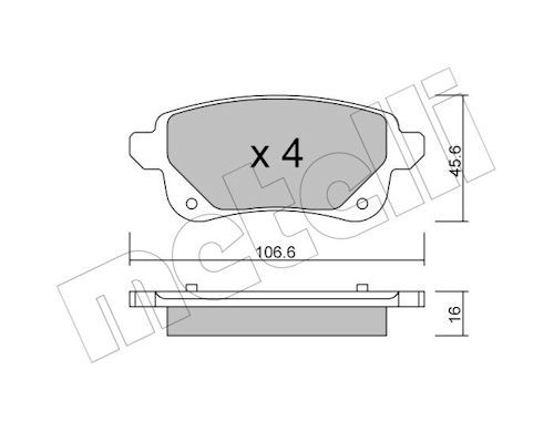 Metelli 2211120 Колодки гальмівні (задні) Renault Megane IV/Scenic IV/Grand Scenic IV/Espace/Talisma