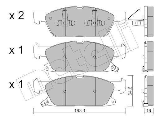 Metelli 2211170 Колодки гальмівні (передні) Ford Galaxy III/S-Max 15-