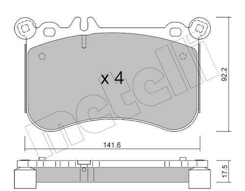 Metelli 2211330 Колодки гальмівні (передні) MB E-class (W212) 09- /S-class (C216) 05-13