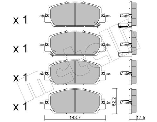 Metelli 2211530 Колодки гальмівні (передні) Honda CR-V V 17-
