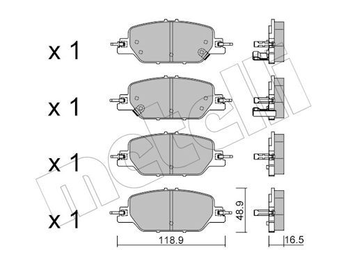 Metelli 2211540 Колодки гальмівні (задні) Honda CR-V V 17-