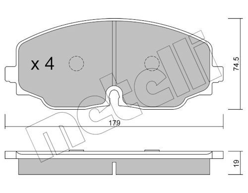 Metelli 2211710 Колодки гальмівні (передні) VW Atlas 2.0 TSI/3.6 FSI 16-
