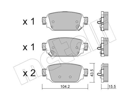 Metelli 2212380 Колодки гальмівні (задні) Mazda CX-3 18-/3 13-