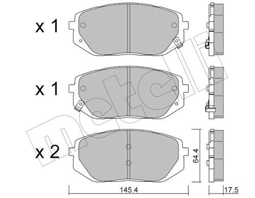 Metelli 2213000 Колодки гальмівні (передні) Hyundai Tucson 20-/Ioniq/Kia EV6 21- (+ датчики)